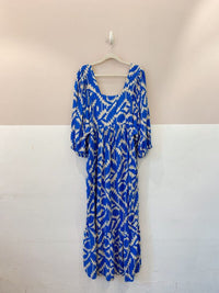 Vestido midi azul Cantão GG