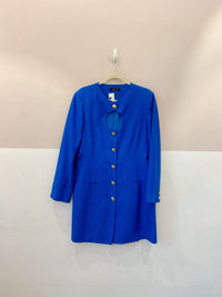 Vestido reto azul botões Agilitá G