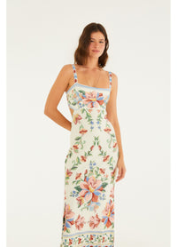 Vestido Midi Estampado Brisa Serena