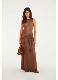Vestido Cropped Amarração Tule