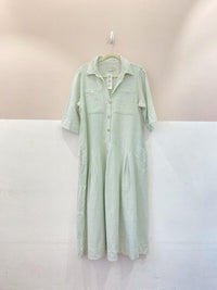 Vestido longo pespontos Anpô G