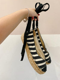 Espadrilhe listrada p&amp;b Maria Filó 38