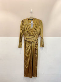 Vestido midi metalizado Amissima M