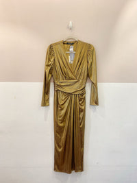 Vestido midi metalizado Amissima M