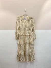 Vestido midi bege Zara P