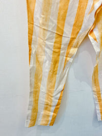 Calça linho listrada amarelo BDLN 38