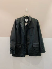 Blazer couro fake preto Zara PP