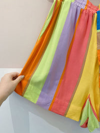 Short listrado colorido Dress To G