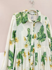 Vestido longo floral Zara M