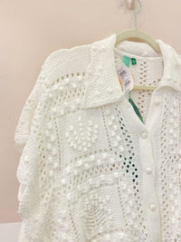 Cropped tricot branco Farm G