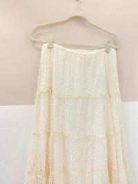 Saia longa off white renda Renner M