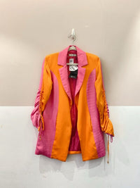 Blazer acetinado bicolor All’s PP