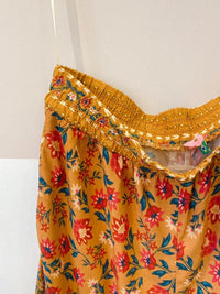 Calça marrom floral Farm GG