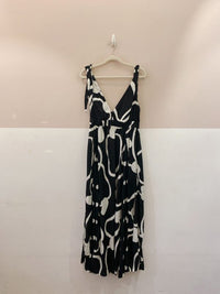 Vestido midi estampado p&amp;b Farm P