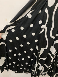 Vestido midi estampado p&amp;b Farm P
