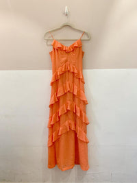Vestido longo coral babados Dress &amp; Go 38