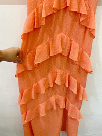 Vestido longo coral babados Dress &amp; Go 38