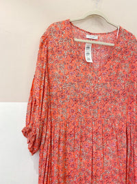 Vestido midi rosa floral Couchel 44/46
