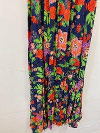 Vestido midi busto lastéx estampado Cantão GG