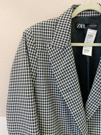 Blazer vichy p&amp;b Zara 42