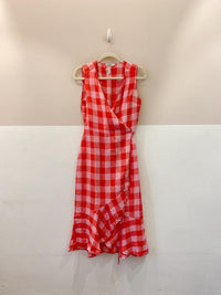 Vestido midi linho quadriculado Richards 38