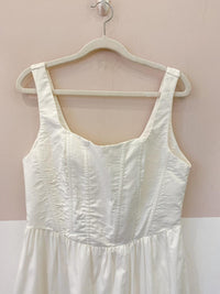 Vestido midi branco corset Dress To G