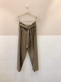 Calça xadrez marrom c/ faixa Zara G