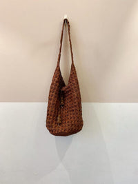 Bolsa palha marrom Nannacay