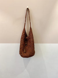 Bolsa palha marrom Nannacay