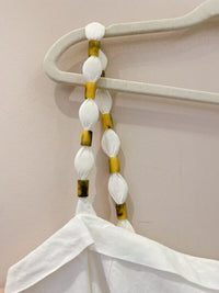 Vestido midi branco recorte Vix M