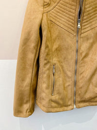 Jaqueta suede caramelo G