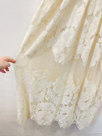 Vestido midi renda off white Animale 42