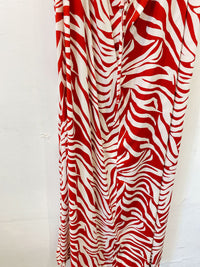 Vestido midi estampado vermelho Maria Filó GG