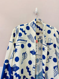 Blazer estampa azul/off Farm G