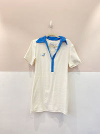 Vestido curto off gola Lo de Loui P