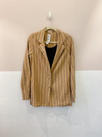 Blazer marrom listrado Loja 3 P