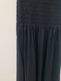Vestido midi preto lastéx Farm G