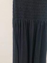 Vestido midi preto lastéx Farm G