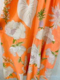 Vestido midi laranja floral Farm M