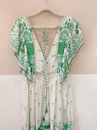 Vestido estampa verde Farm M