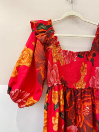Vestido rosa florido Farm GG