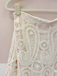 Saia crochet branca Zara P