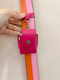 Bolsa estampada couro pink Arezzo