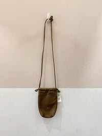 Bolsa couro marrom pequena Id Bags