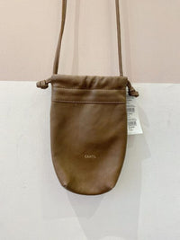 Bolsa couro marrom pequena Id Bags