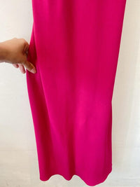 Vestido midi fucsia aplicação Cris Barros 38