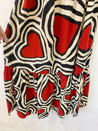 Vestido midi corações Farm PP