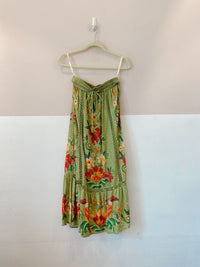 Saia midi verde floral Farm PP