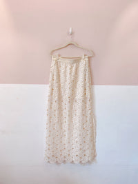 Saia midi crochet off white C&amp;A + PatBo M