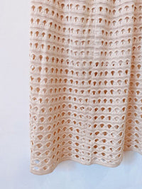 Saia midi crochet bege Amisis M